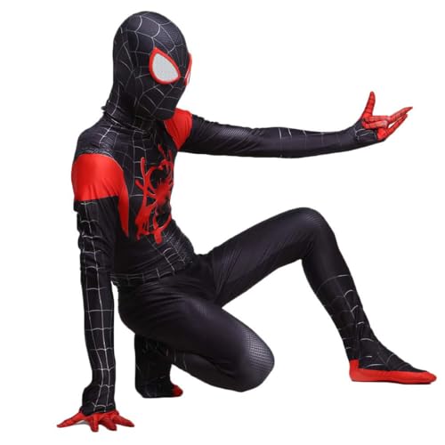 GIZMAC Adult Superhero Costume Black Zentai Halloween Cosplay Jumpsuit (L)