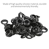 Alomejor 60PCS Rubber Ring Winding Check Fishing Rod Elastic Winding Check Dress Ring for Fly Spinning(9.5MM)