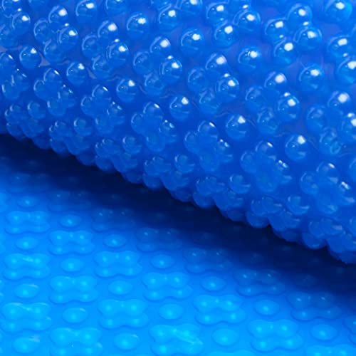 TONTAIN Patent Design 16mil400μm 8FT Round Blue Quadruple Bubble Solar Pool Cover Hot Tub Blanket Covers for InGround and AboveGround Swimming Pools Bubble-Side Down Pool Heating with Sun Power