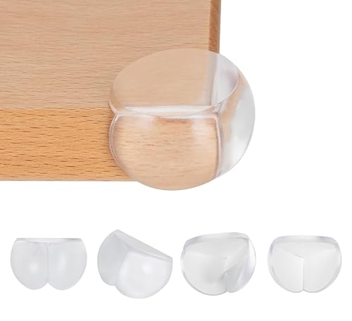 Bebe Earth Baby Proofing Corner Protectors, 12 Furniture Corner Guards Bumpers for Table - Clear Child Safety Protector for Home, New Parents and Couples