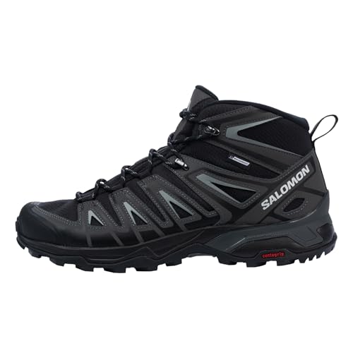 Salomon Men's X ULTRA PIONEER MID CLIMASALOMON™ WATERPROOF Hiking Boots for Men, Black / Magnet / Monument, 12