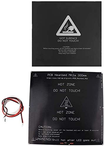 YJYGR Aluminum Heated Hot Bed Heatbed Platform+Sticker for MK3 3D Printer 300 300 Printer Accessories