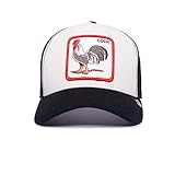 Goorin Bros. The Farm Unisex Original Adjustable Snapback Trucker Hat, Black/White (The Cock), One Size