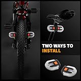 TEGUANGMEI 4PCS Bike Tail Light with Turn Signal, Split Bicycle Rear Lights Wireless Remote Control USB Rechargeable Turn Signal Bike Taillights for Cycling, Cyclist Safety Warning Bike Light 5 Mode