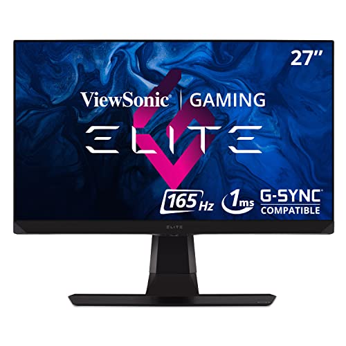 ViewSonic XG270Q 27 Inch 1440p 1ms 165Hz Gaming Monitor with GSYNC Compatible, VESA DisplayHDR 400 and Advanced Ergonomics for Esports