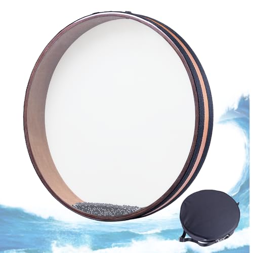 16 Inch Ocean Drum,Professional Large Size Ocean Drum,Hand Percussion Instrument with Authentic Wave Sounds