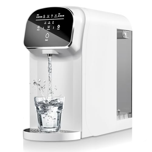 Countertop Reverse Osmosis System Water Filter with UV, 5:1 Pure to Drain, 5 Stage RO Water Filtration, Portable No Installation Water Purifier, Countertop Filtration for Home, Off-White