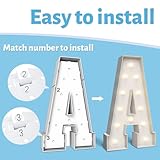 4FT Marquee Light Up Numbers 5,Party Decoration Large Marquee Light Up Letters with Weighted Water Bag,Pre-cut Foam Board Set Can Be Used for Birthdays,Weddings,Baby Anniversaries