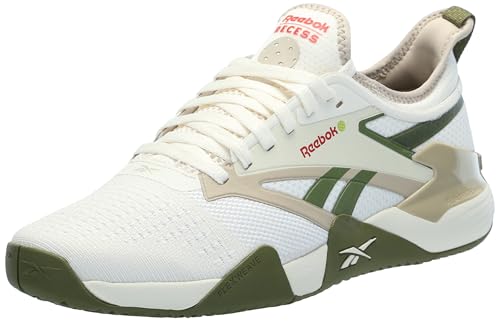 Reebok Unisex Recess Nano Court Sneaker, Chalk/Beige/Green, 10 US Men