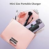 [2 Pack] Mini Portable Charger 5000mAh,Ultra-Compact 15W PD Fast Charging Power Bank,LCD Display Cute Battery Pack Backup Charger Compatible with iPhone 14/14 Pro Max/13 Pro/12/11/XR/8/7-Black+ Pink