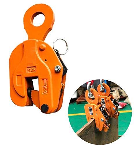 Vertical Plate Lifting Clamp 6614LB/ 3 ton Heavy Duty Alloy steel Hoisting hook for Industry Crane Home Business (CapacIty 3 ton)