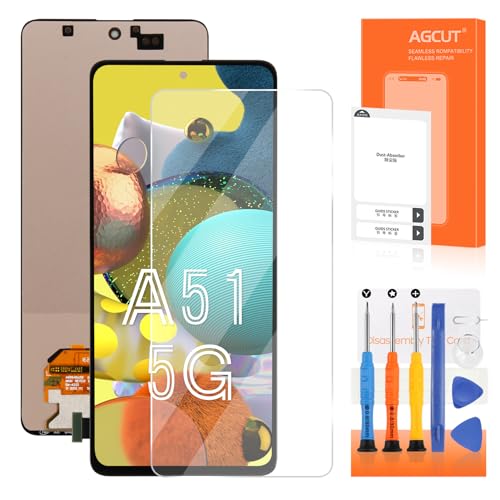 OLED for Samsung Galaxy A51 5G Screen Replacement for Samsung A51 5G LCD Display SM-A516V SM-A516U1 A516 SM-A516U LCD Digitizer Touch Assembly No Frame(Support Fingerprint)