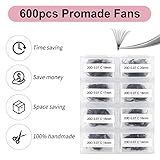 Volume Lash Extensions FADLASH 600pcs 20D Premade Fans Eyelash Extensions C Curl Pointy Base Pre Made Fans Lash Extension Mixed Tray Eyelash Extension Premade Fans (20D-0.07C-14-20mm)