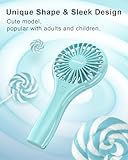 TriPole Mini Handheld Fan - Battery Operated Small Personal Portable Speed Adjustable USB Rechargeable Eyelash Fan for Stylish Kids Girls Women Men - Indoor Outdoor Travel