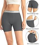 wirarpa Women's Boxer Briefs Cotton Underwear Anti Chafing Boy Shorts Panties 5.5" Inseam 4 Pack Assorted X-Large