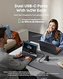 Anker Laptop Charger, 140W USB-C Charger, 4-Port Multi-Device Fast Charging, Advanced GaN Power Adapter, Intuitive Touch Controls, for MacBook, iPhone 16 Series, Samsung Galaxy, Pixel, and More