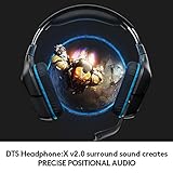 Logitech G432 Wired Gaming Headset, 7.1 Surround Sound, DTS Headphone:X 2.0, Flip-to-Mute Mic, PC (Leatherette) Black/Blue