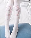 SzBlaZe Summer Thin Women's Kawaii Cat Anime Print Slim Pantyhose (Pack of 1 Piece) Suit For Height 5'1" to 5'6"