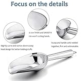 E-far Mini Scoop, 3 Ounce Stainless Steel Kitchen Utility Scoops, Ideal for Candy/Ice Cube/Flour/Sugar/Coffee Bean/Protein Powder, Food Grade & Anti Rust, Easy Clean & Dishwasher Safe (4 Pack)