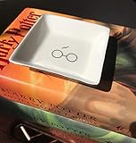 Simply Charmed Porcelain Jewelry Ring Holder Tray – Harry Potter Gift, Porcelain Trinket Dish, 4"x4" White with Golden Glaze, Jewelry Organizer