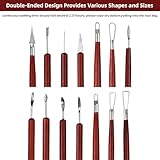 Blisstime 18PCS Clay Sculpting Tools, Basic Clay Pottery Carving Tool Kit with Wooden Handles and Tool Bag