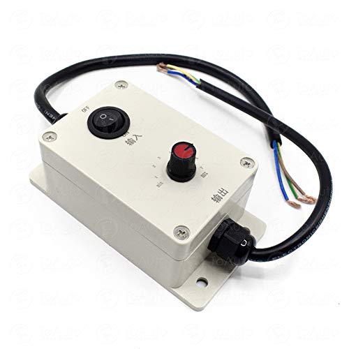 FASTTOBUY AC Motor Speed Controller 110V / 220V Motor Governor for Concrete Vibrator Vibration Motor (Speed Controller with Switch)