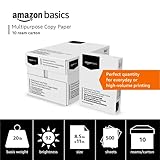 Amazon Basics Multipurpose Copy Printer Paper, 8.5" x 11", 20 lb, 10 Reams, 5000 Sheets, 92 Bright, White