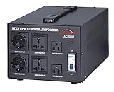 Simran AC-5000 Step Up/Down Voltage Transformer Power Converter for Conversion Between 110 Volt and 220 Volts with Circuit Breaker, CE Certified, 5000 Watts, Black