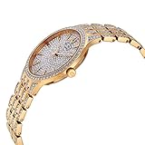 Bulova Ladies' Crystal Phantom Gold Tone Stainless Steel 2-Hand Quartz Watch, 440 Crystals and Pave Dial Style: 98L263