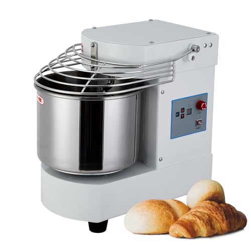 GarveeTech Commercial Food Mixer, 8.5Qt Touch Screen Dough Mixer Machine with Timer, Security Shield, 450W Dual Rotating Dough Kneading Machine Food-grade Stainless Steel Bowl for Restaurant Bakery