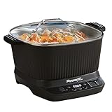 STIRMAX DELUXE 7.5 Quart Digital Multi-Cooker with Automatic Paddle to Stir and Shred, 9 in 1 programmable presets to Sauté, Sear, and Brown Food Before Simmering – Accessories, Skillet, & Cookbook