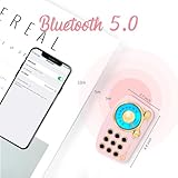 Retro Bluetooth Speaker FM Vintage Radio with Loud Volume, Strong Bass Enhancement, Bluetooth 5.0 Wireless Connection, Loud Volume,TF Card & MP3 Player (Pink)