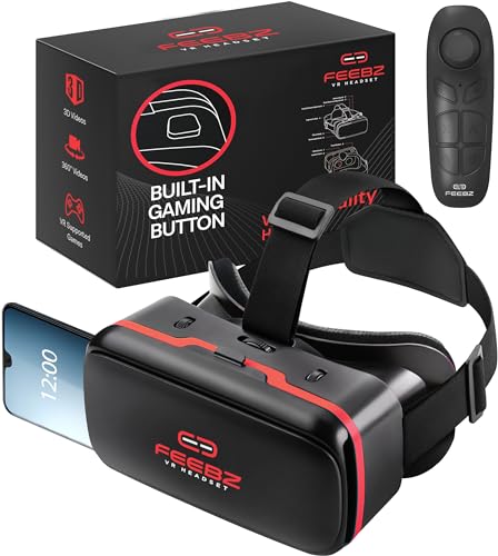 FEEBZ 3D VR Headset for Kids 2.0 - for iPhone & Android Phones | with 3D VR Videos & Apps Links | Virtual Reality Goggles Set for Beginners