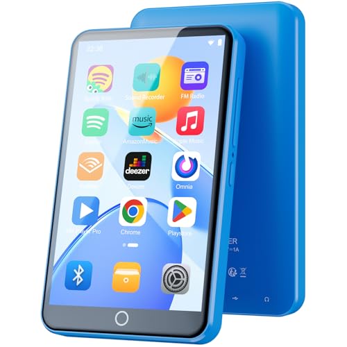 Fanvace 80GB MP3 Player with Bluetooth WiFi, 4" MP3 Players with Spotify, 2000mAh MP4 Player with Touch Screen, Android Music Player with Spotify Kids, Audible, Amazon Music, Play Store