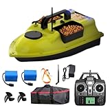 SINJEE Bait Boat, GPS RC Bait Boat with 500m/546yards Remote Control, 4.4lbs Load Capacity, Dual Battery & Motor System for Long-Range Bait Deployment, Ideal for Fishing Enthusiasts