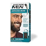 Just for Men Control GX Grey Reducing Shampoo, Gradual Hair Color for Stronger and Healthier Hair & Mustache & Beard, Beard Dye for Men with Brush Included for Easy Application