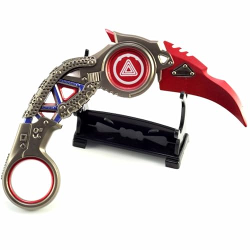 Superbuybox Apex Heirloom Raptor's Claw Karambit Knife Martial Arts Game Toys Collection Desk Decoratio Backpack Pendant (Raptor's Claw Karambit Red)