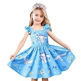 Girls Princess Dress Toddler Ruffle Sleeves Cartoon Casual Clothes Cute Anime Playwear Dresses