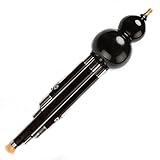 OrientalMusicSanctuary Professional Black Sandalwood Hulusi - Chinese Curcubit Gourd Flute (Key of C)