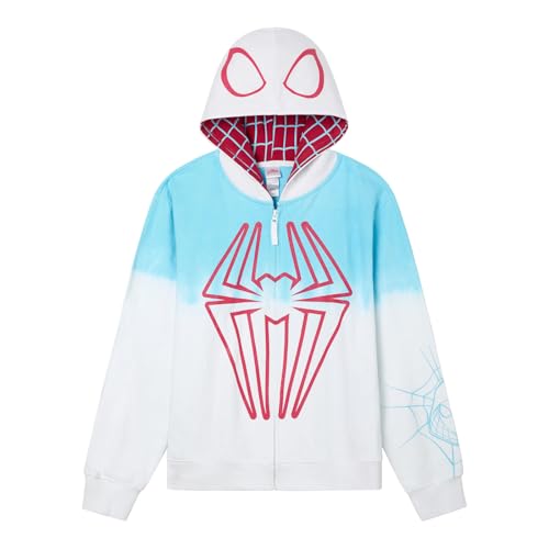 Marvel Spider-Man Spider-Gwen Ghost Spider Womens Fleece Matching Family Zip Up Cosplay Hoodie Women Medium