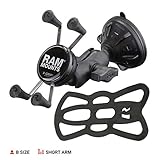 RAM Mounts RAP-B-166-2-A-UN7U X-Grip Phone Mount with RAM Twist-Lock Low Profile Suction Base with Short Arm for Vehicle Windshields