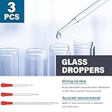 Saysurey 31 Pcs Lab Glassware Set Include Measuring Beakers Cylinders Erlenmeyer Flasks Dropper Bottle Media Bottles Glass Stirring Rods Dropper Funnels for Science Chemistry Equipment Supplies