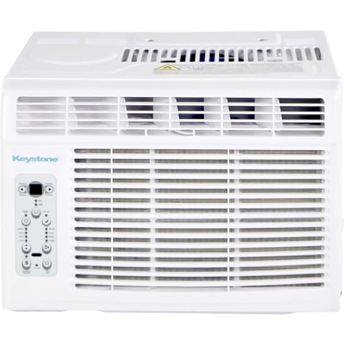 Keystone 14,000 BTU Window Air Conditioner and Dehumidifier, Window Unit Air Conditioners for Apartment, Living Room, Garage, and Medium to Large Rooms up to 650 Sq.Ft., Window AC Unit with Remote