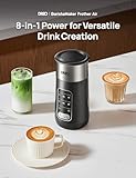 Dreo Milk Frother, 8-in-1 Electric Frother for Latte Art Coffee, 9oz/270ml Hot and Cold Foam Frother, Automatic Milk Warmer for Dairy and Non-Dairy Milk with LED, Easy to Clean, BaristaMaker Air