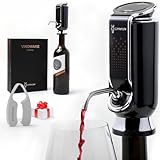 TRIOVINO Electric Wine Aerator, Dispenser and Vacuum Sealer — Luxurious 3-in-1 Wine Accessory For Improved Taste, Measured Pouring & Wine Preservation By LINKSTYLE