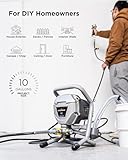 MaXpray M1 Airless Paint Sprayer, Highly Efficient Thinning-Free Minimal Overspray for Up to 10 Gallon DIY Painting Projects Home Interior & House Exterior, Comes with Sprayer Accessories