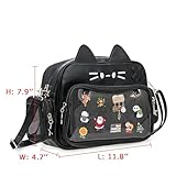 ZAROXOXS Kawaii Ita Bag Backpack Crossbody Bag Cat Shoulder Bags Multi-Purpose Pin Display with Insert