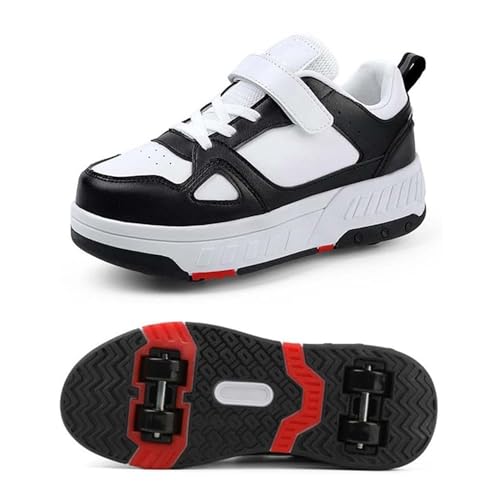 kydjfkd Shoes with Wheels, Retractable Technical Skateboard Shoes, Children's Roller Skates, Outdoor Trainers, Sports Shoes Boys and Girls Gift-C||37