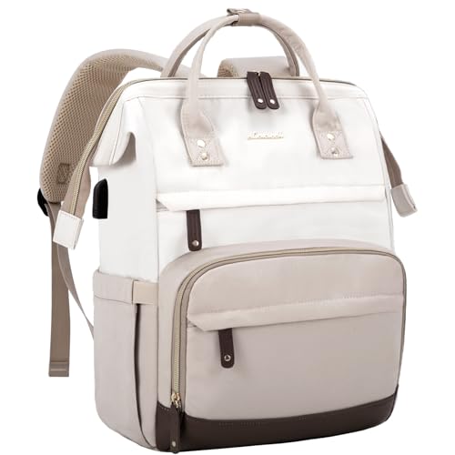 LOVEVOOK Laptop Backpack for Women, 15.6 Inch Work Business Backpacks Purse with USB Port, Large Capacity Nurse Bag College Bookbag for School, Waterproof Casual Daypack for Travel