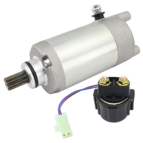 shamofeng Starter w/Relay for Yamaha Timberwolf 250 1992-2000 YFB250 2WD 4WD, Tri-Moto 200 YTM200E 1983-1985, Tri-Moto 225 YTM225D 1983-1986, Moto-4 200 YFM200 1985-1989, 29U-81800-61-00 18754